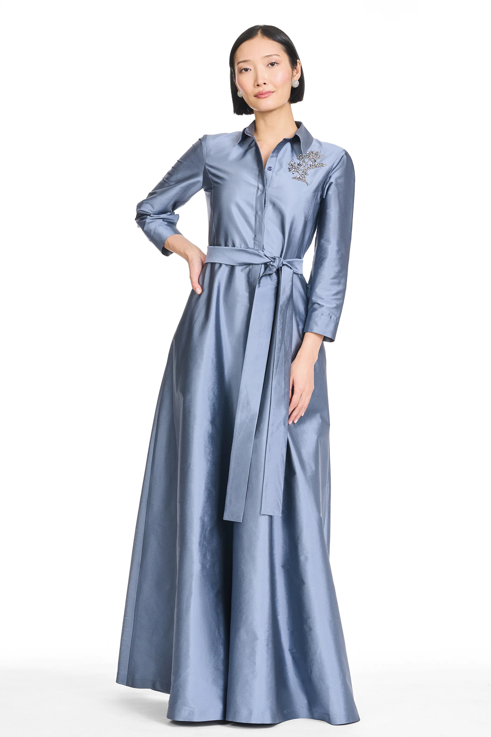 MAEVE GOWN - SLATE BLUE | Sachin and Babi