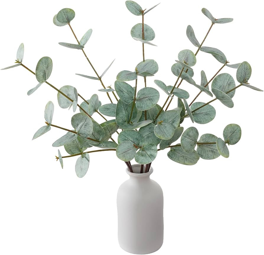 dallisten 17''Artificial Eucalyptus Stem Fake Plants Indoor Small with Vase | Amazon (US)
