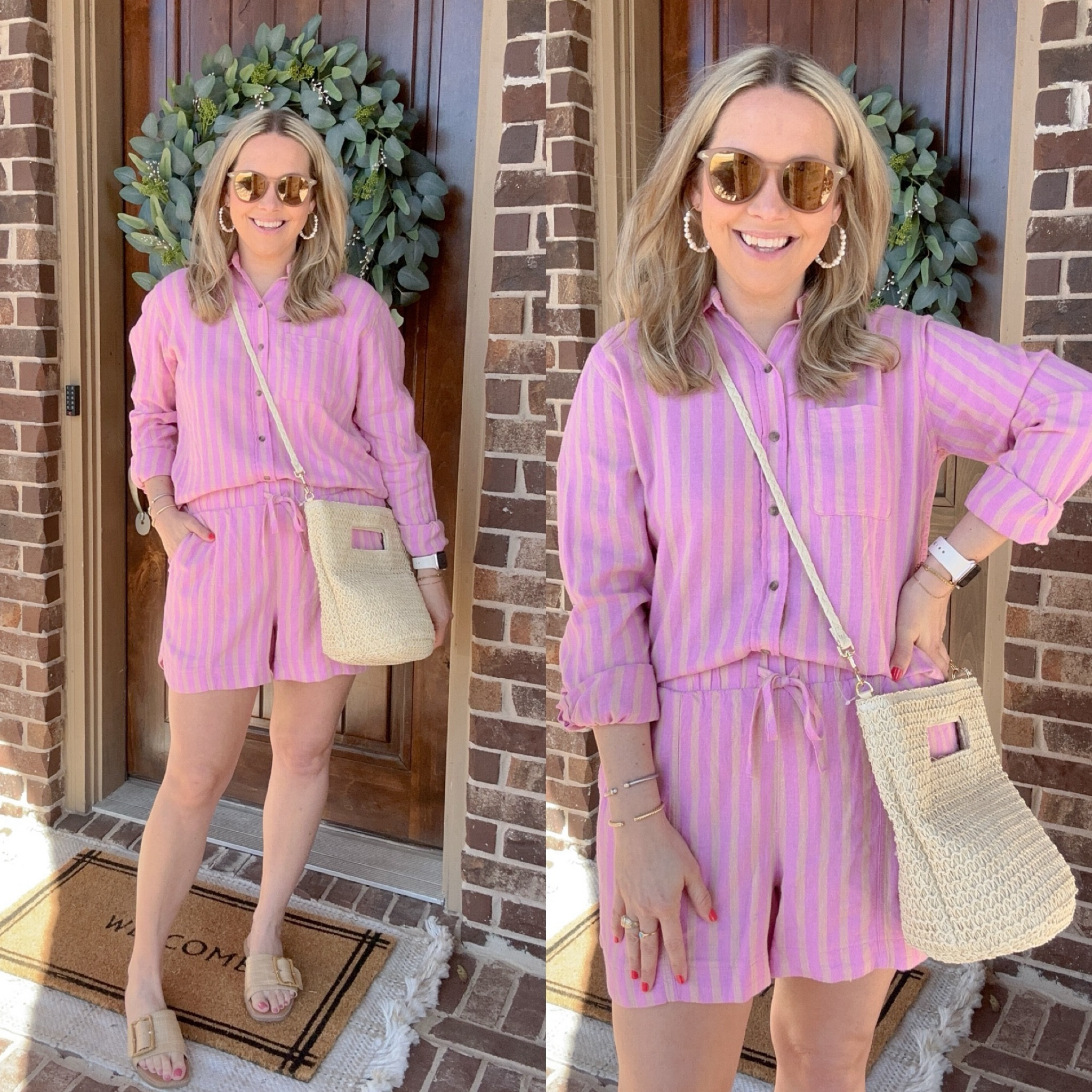 Love this linen shirt and matching shorts from Target! I’m wearing a size small in the shirt and size medium in the shorts and 1.5 months postpartum. 

Vacation outfit, resort wear, work outfit, spring dress, dress, spring outfit, Target style 

#LTKtravel #LTKshoecrush #LTKitbag