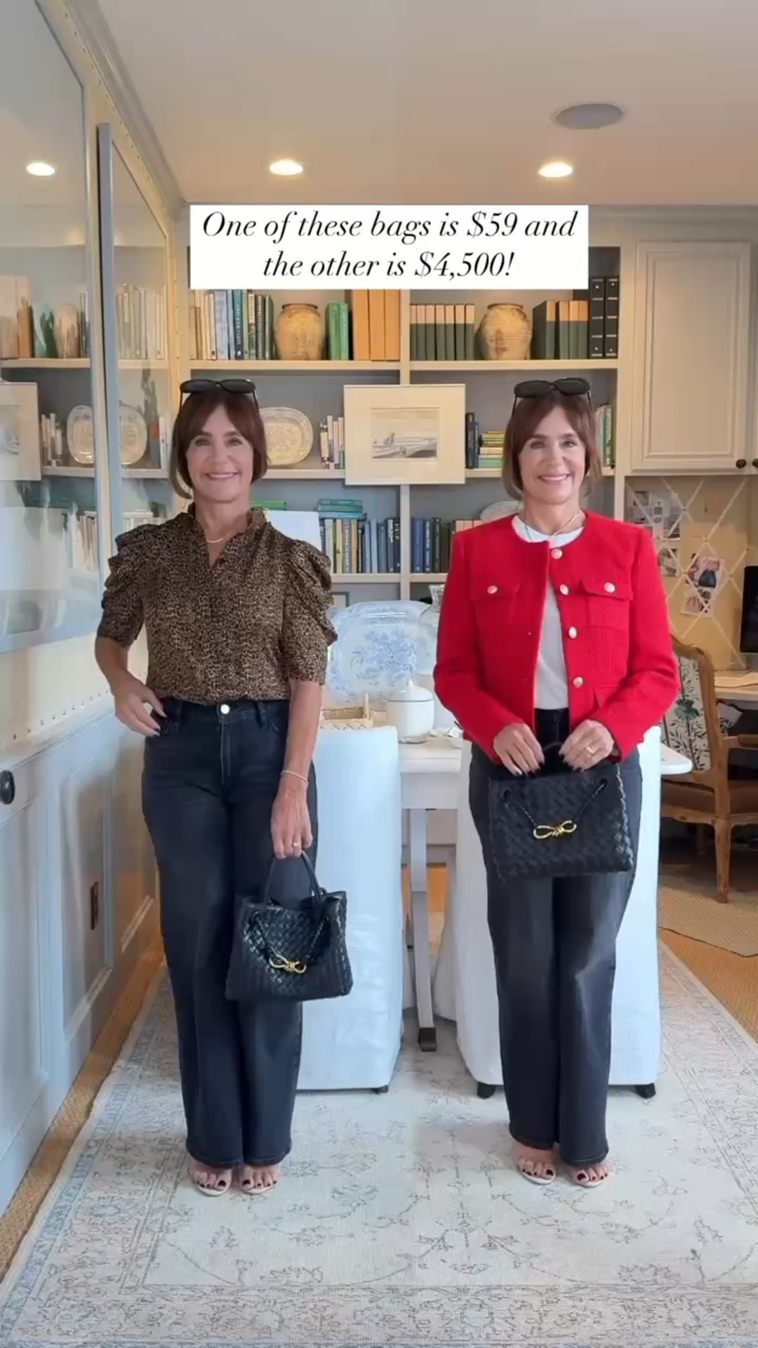 One of these bags is $55 from Amazon and the other is a $4,700 Bottega Veneta bag! Can you guess which is which? ✨

I’m not usually one for a dupe, but I have to say this Amazon one inspired by the Bottega Veneta Andiamo is really good 🥳

#LTKOver40 #LTKSaleAlert #LTKootd