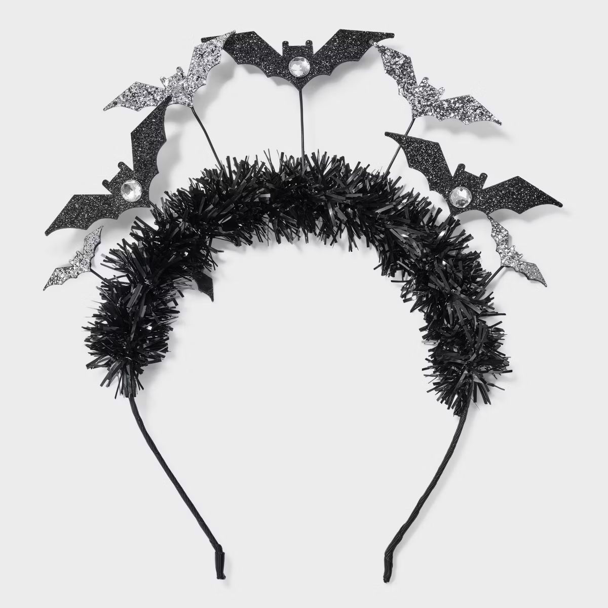 Halloween Tinsel Bat Headband - Black | Target