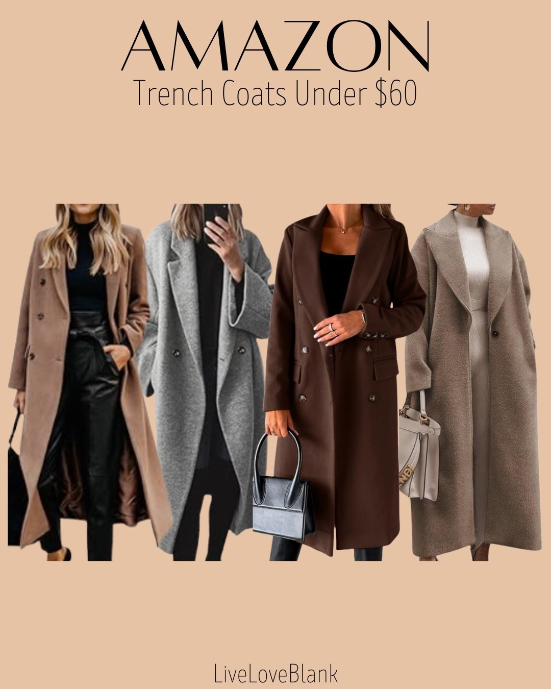 Amazon trench coats under $60
Winter fashion 
Layering outfit ideas 

#LTKOver40 #LTKFindsUnder100 #LTKSeasonal