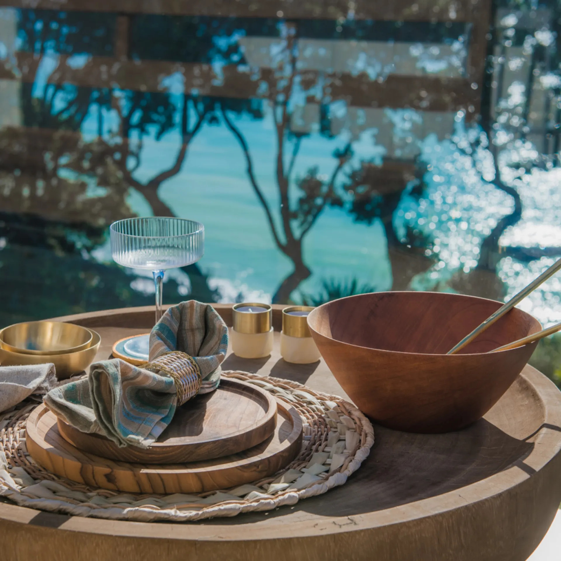 Alabaster and Brass Tealight Candle Holders
 – Cove Home | Cove Home