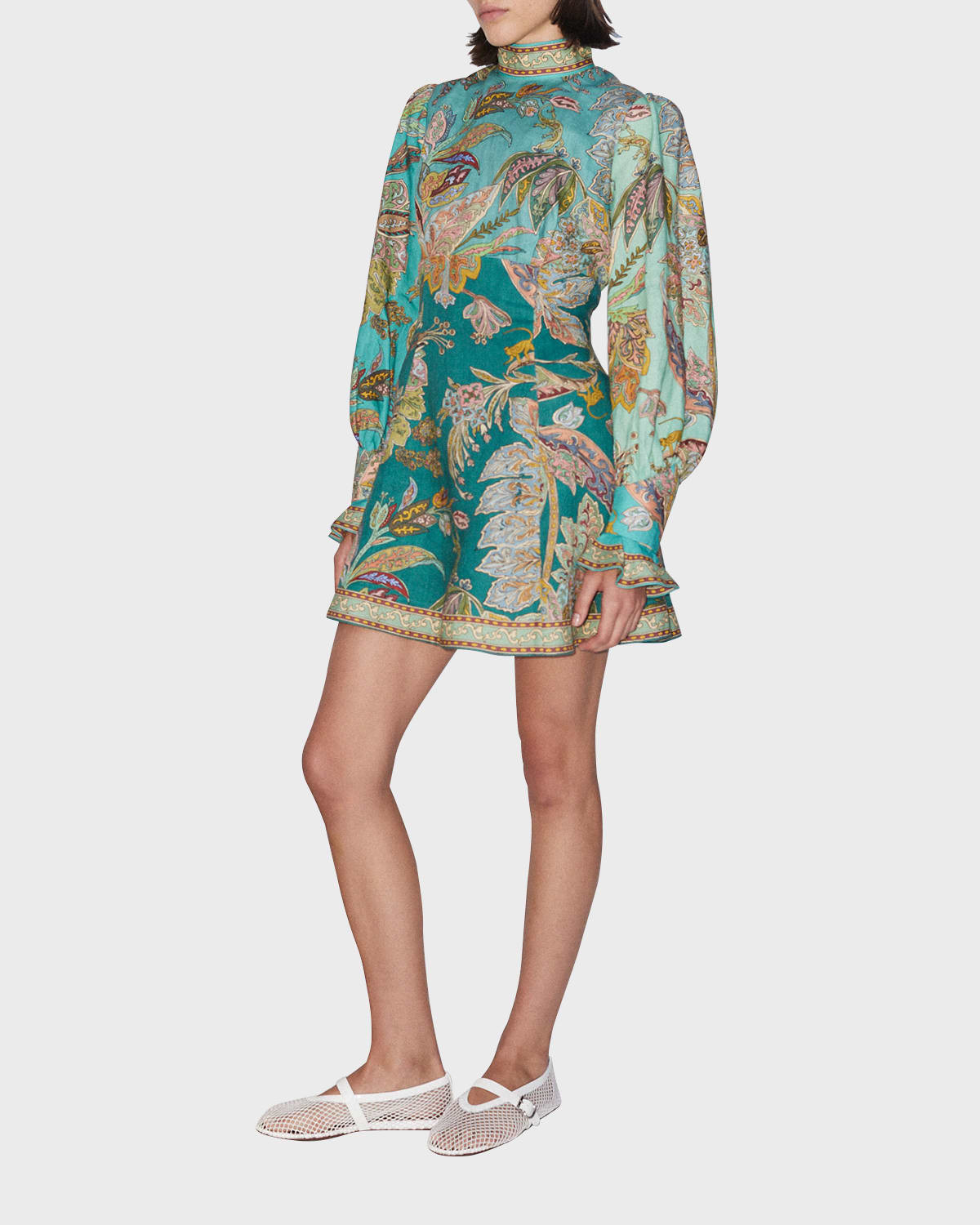 Franca Long-Sleeve Mini Dress | Neiman Marcus