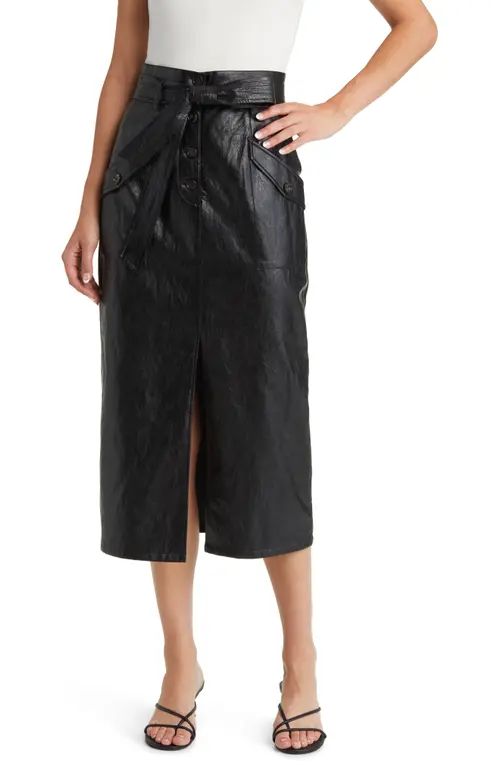 Edem Belted Faux Leather Pencil Skirt | Nordstrom