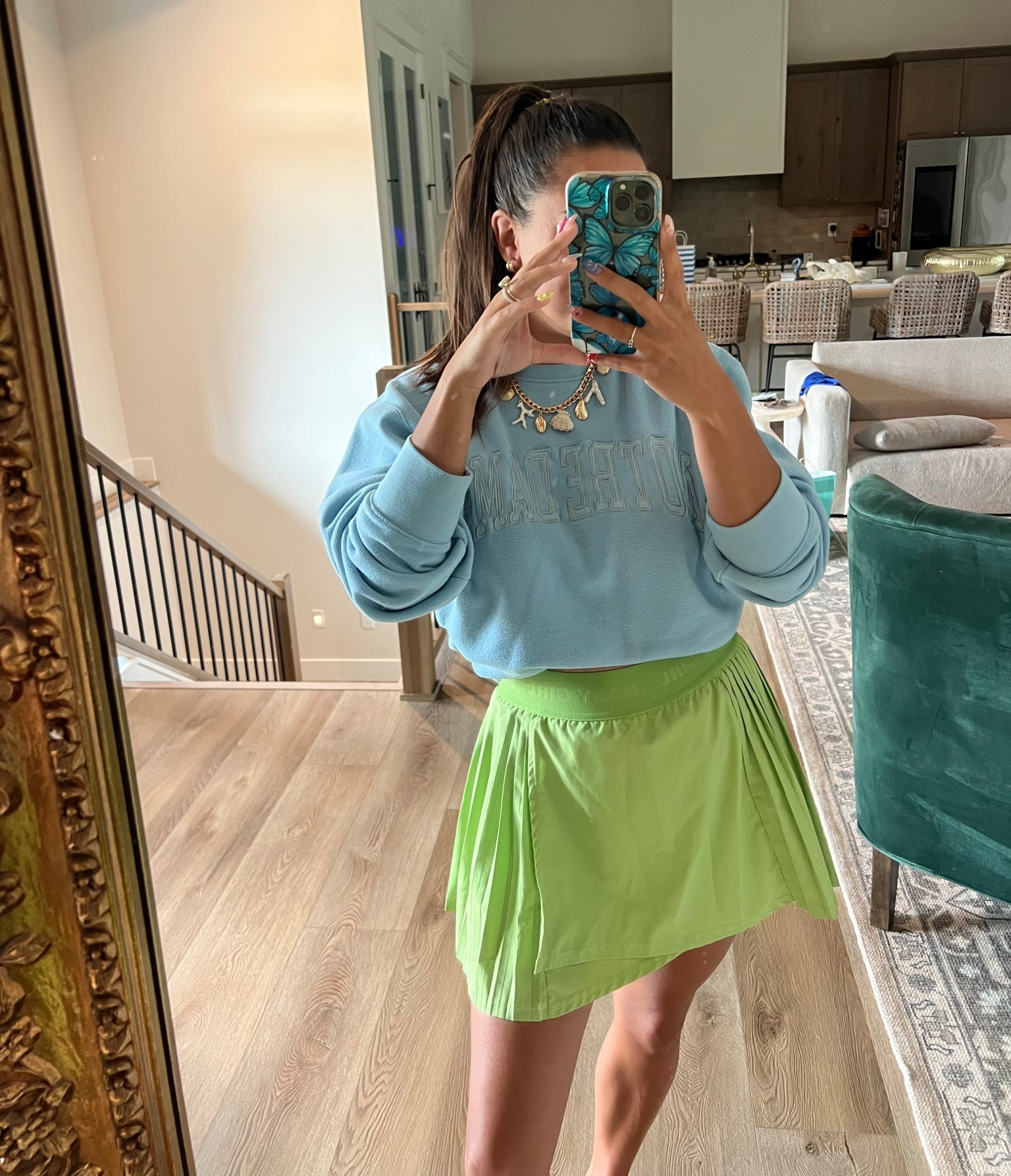 linked similar but not exact pieces for this outfit. Loving the baby blue and lime green combo! 

Comfortable crewneck and athletic/yoga skirt pleated 

#LTKFindsUnder50 #LTKStyleTip #LTKActive