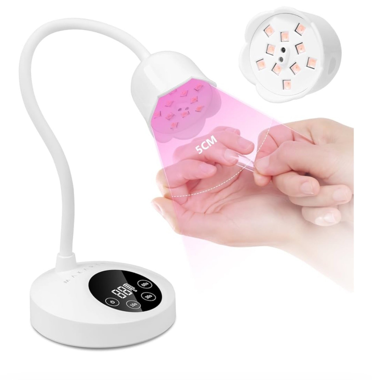 Led light for flash curing your nails first! I think this is so much easier to use to flash cure, and then put your full hand under the larger panel UV light. 

#LTKFindsUnder50 #LTKBeauty