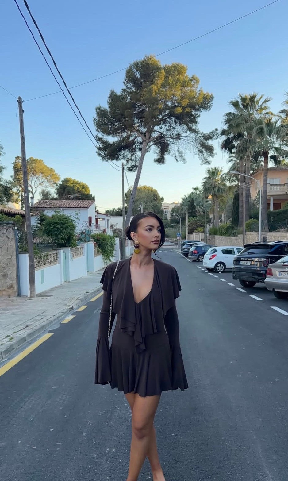 Norma Kimali x Revolve Ruffle Dress in chocolate brown

#LTKuk #LTKsummer #LTKdresses