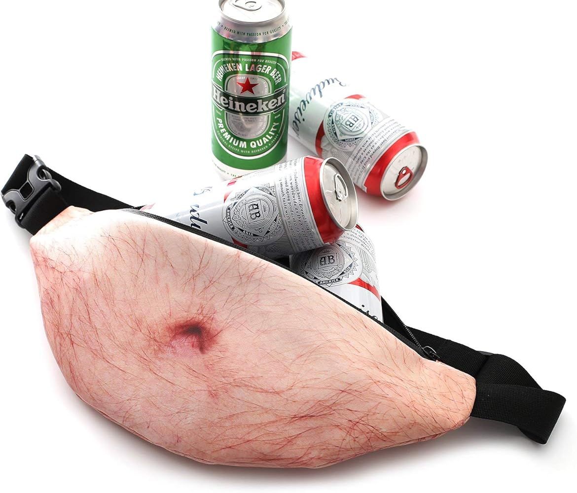 Dad Bag Fanny Pack Gifts-3D Men Beer Belly Waist Packs, White Elephant Gifts Exchange Waterproof ... | Amazon (US)
