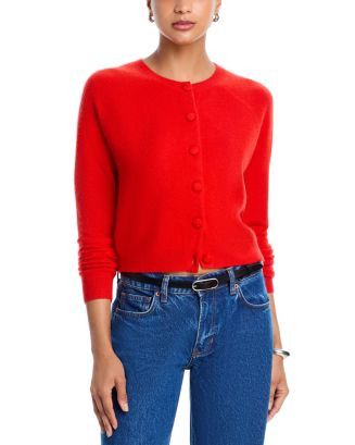 AQUA AQUA 100% Cashmere Crewneck Cardigan - Exclusive | Bloomingdale's Women | Bloomingdale's (AU)
