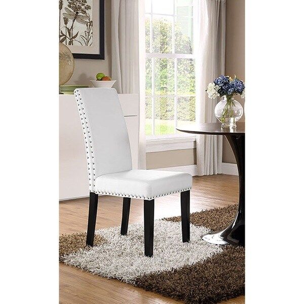 Milton Nailhead Trim White Parson Dining Chair | Bed Bath & Beyond