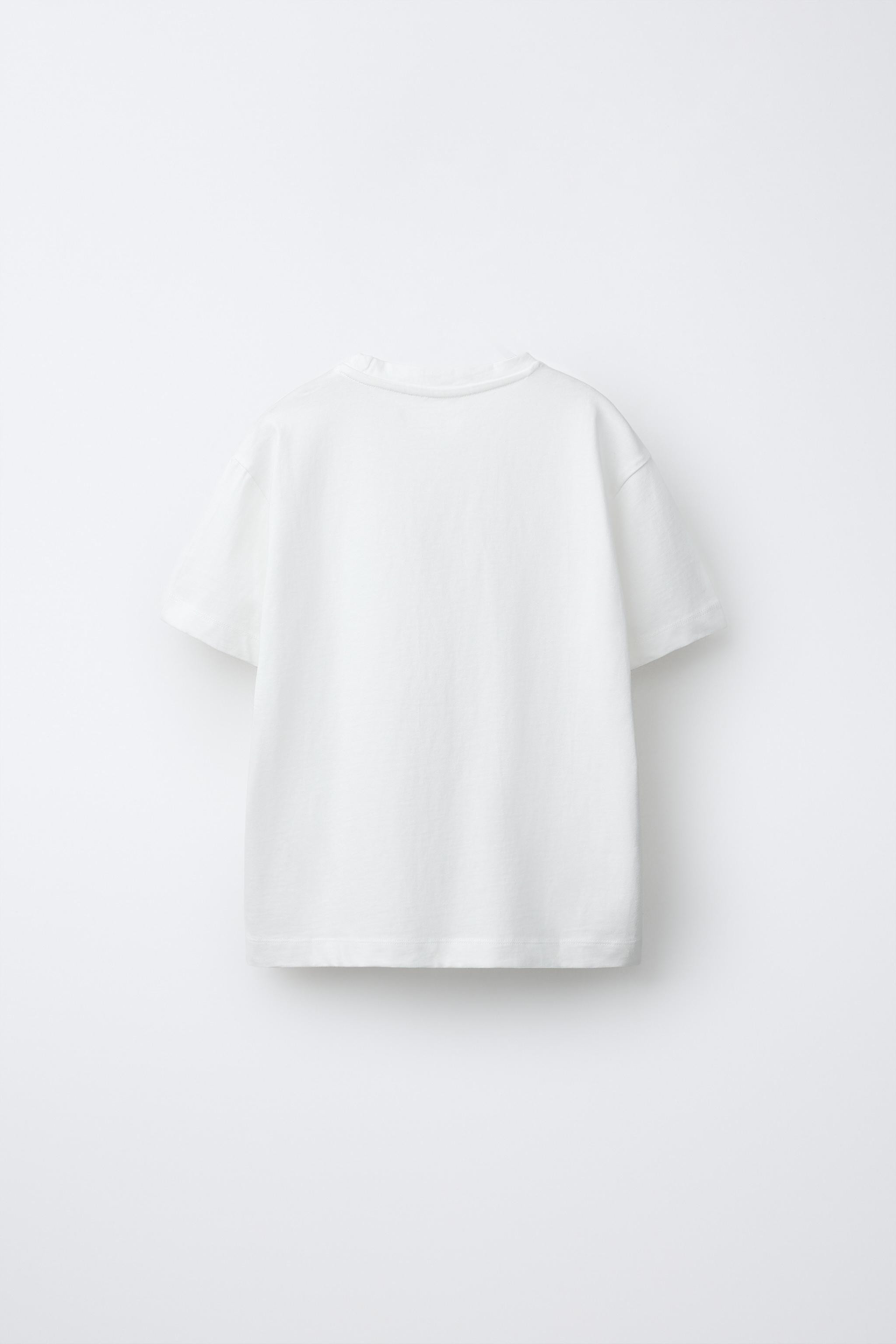 Round neck short sleeve T-shirt. | Zara US