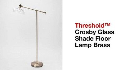 Crosby Glass Shade Floor Lamp Brass - Threshold™ | Target