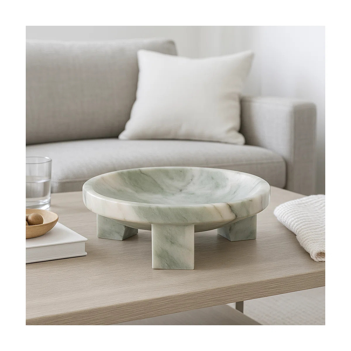 Bowl Stone Marble Fauna-Inspired Decorative Accent For Home Office Bedroom Or Living Room Decor -... | Wayfair North America