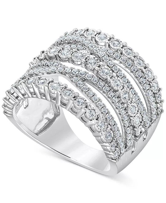 Macy's
          
        
  
      
          Diamond Multi-Row Crossover Statement Ring (1 ct. ... | Macy's