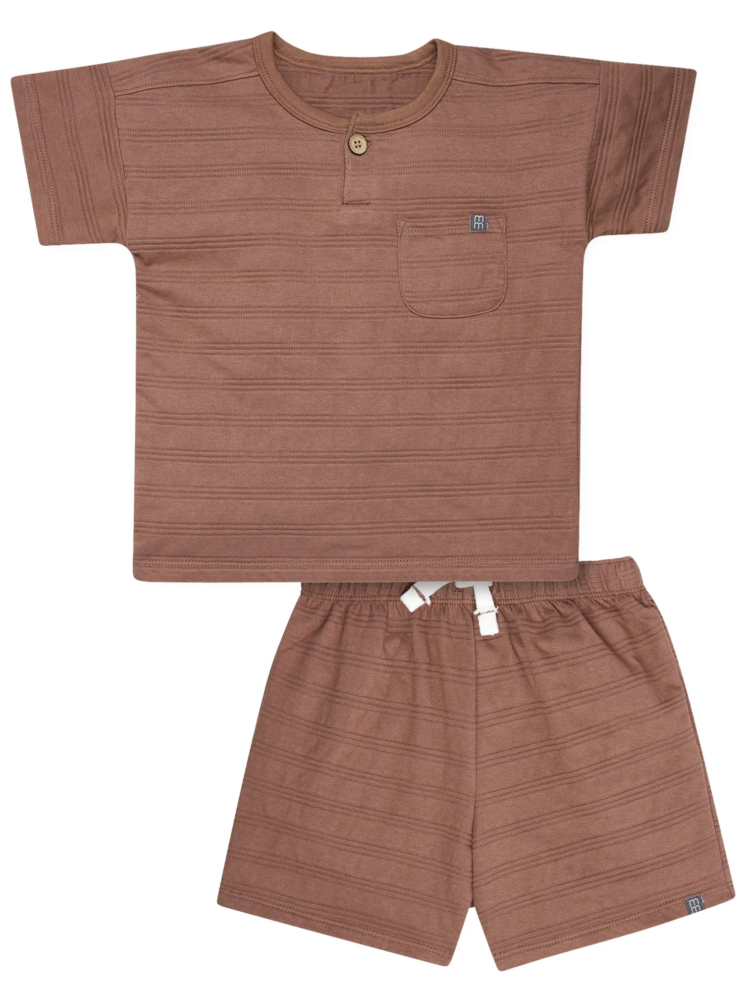 Modern Moments by Gerber Toddler Boy Oversized Textured Shirt and Short Outfit Set, 2-Piece, 12 M... | Walmart (US)