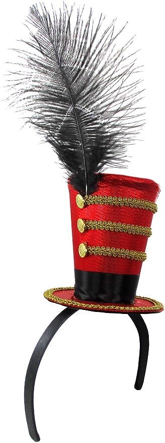 Mini Ringmaster Ringleader Small Top Hat Headband - Lion Tamer Headpiece - Toy Soldier Costume Ac... | Amazon (US)