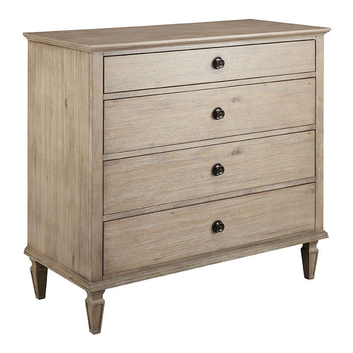 Douro Distressed Natural Wood 4 Drawer Dresser | World Market