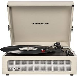 Crosley CR8017A-DU Voyager Vintage Portable Turntable with Bluetooth Receiver and Built-in Speakers, | Amazon (US)