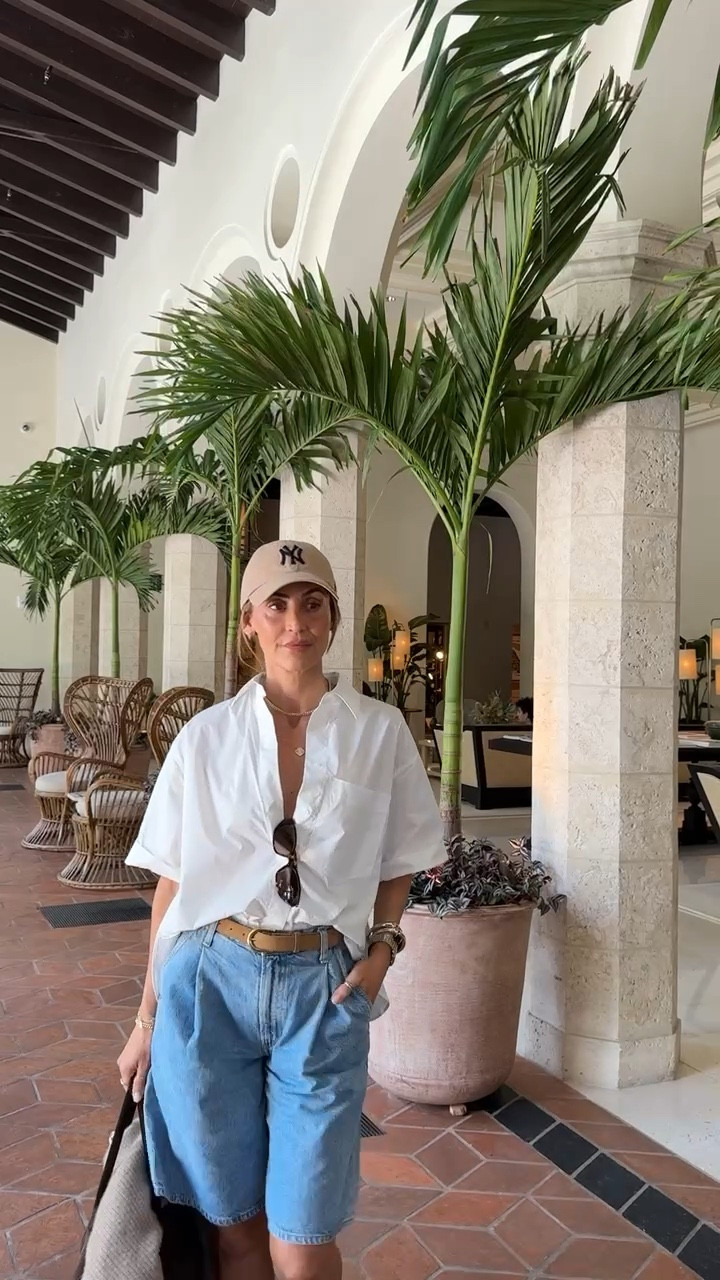 When casual and elevated meet 🤝🏼 I loved this simple spring outfit I wore during my Miami trip! It's comfortable, easy to throw on, and features a variety of neutrals that you can mix and match. This button up shirt is currently on sale for 40% off (making it under $25!) Another favorite? These long, trouser-style denim shorts, which are truly the ideal length. Linking some similar options as well! 

#LTKStyleTip #LTKSaleAlert #LTKWatchNow