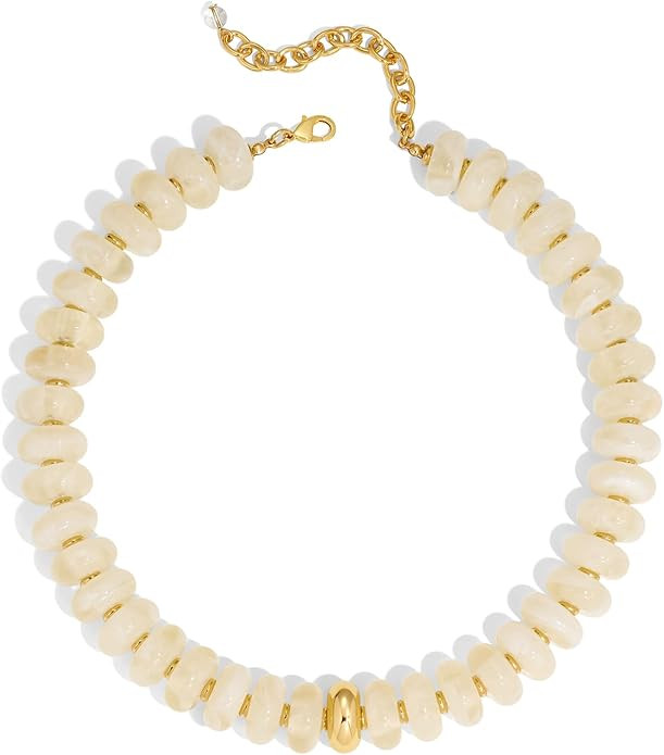 LILIE&WHITE Colorful Chunky Beaded Necklaces for Women Beach Choker Necklace Rainbow Resin Statem... | Amazon (US)