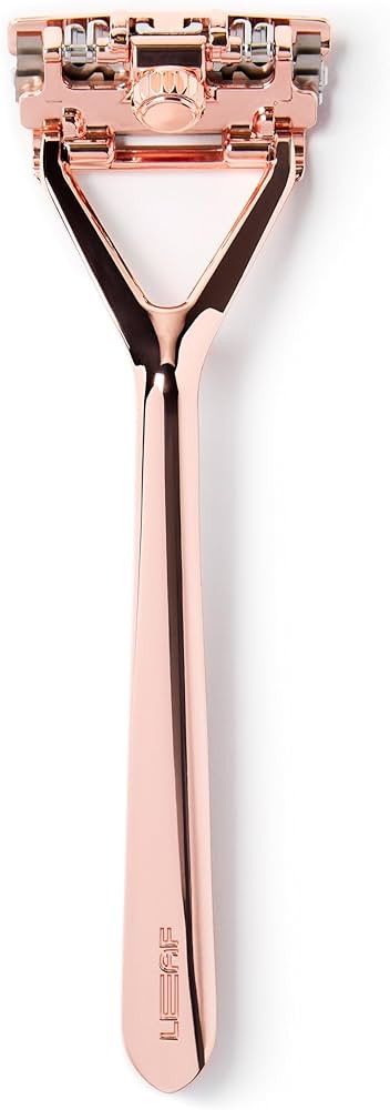 Leaf Shave | Leaf Razor, Rose Gold - All-Metal, Eco-Friendly Shaver for Women & Men; Includes 10 ... | Amazon (US)