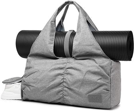Travel Yoga Gym Bag for Women, Carrying Workout Gear, Makeup, and Accessories, Shoe Compartment a... | Amazon (US)