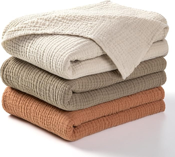 lulumoon Muslin Swaddle Blanket Baby - Cotton Swaddling Blanket Soft Baby Receiving Blankets Neut... | Amazon (US)