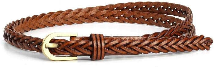 Womens Braided Waist Belt for Large Dress and Shirt Pants Skinny Woven Strap | Amazon (US)
