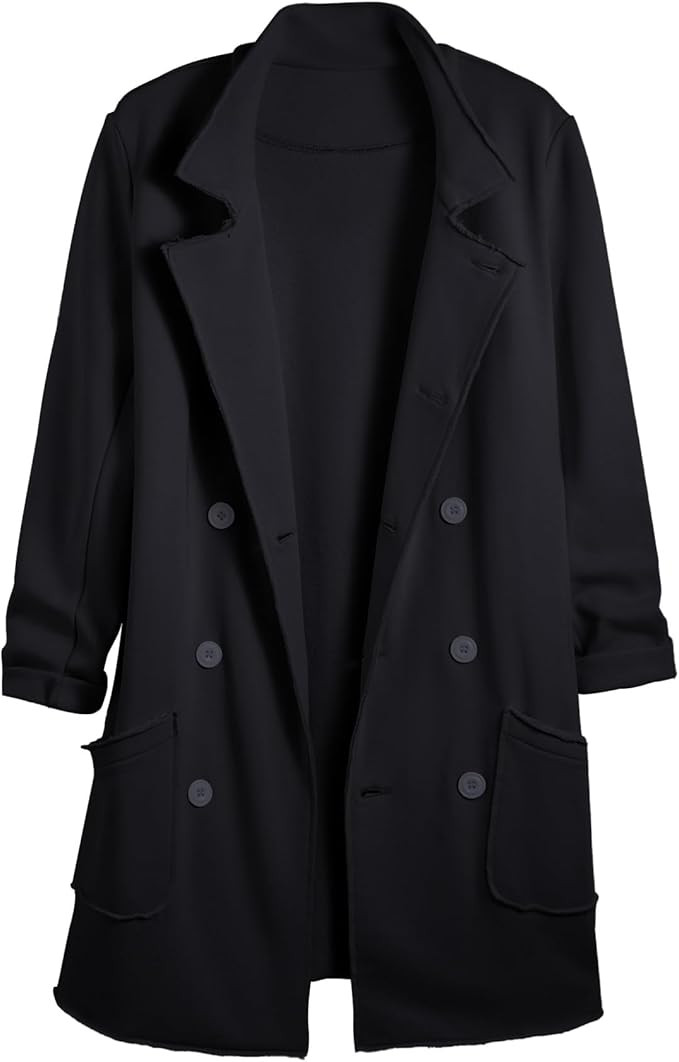 Ainangua Tipperary Trench Coat Women Double Breasted Lapel Long Coat Winter Fall Fashion Fleece J... | Amazon (US)