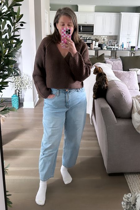 Target got me again! I love their balloon jeans and this crop sweater together for a casual spring night out  

#LTKMidsize #LTKStyleTip #LTKOver40