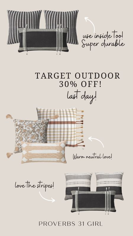 Outdoor pillows 30% off! 

#LTKSeasonal #LTKxTarget #LTKhome