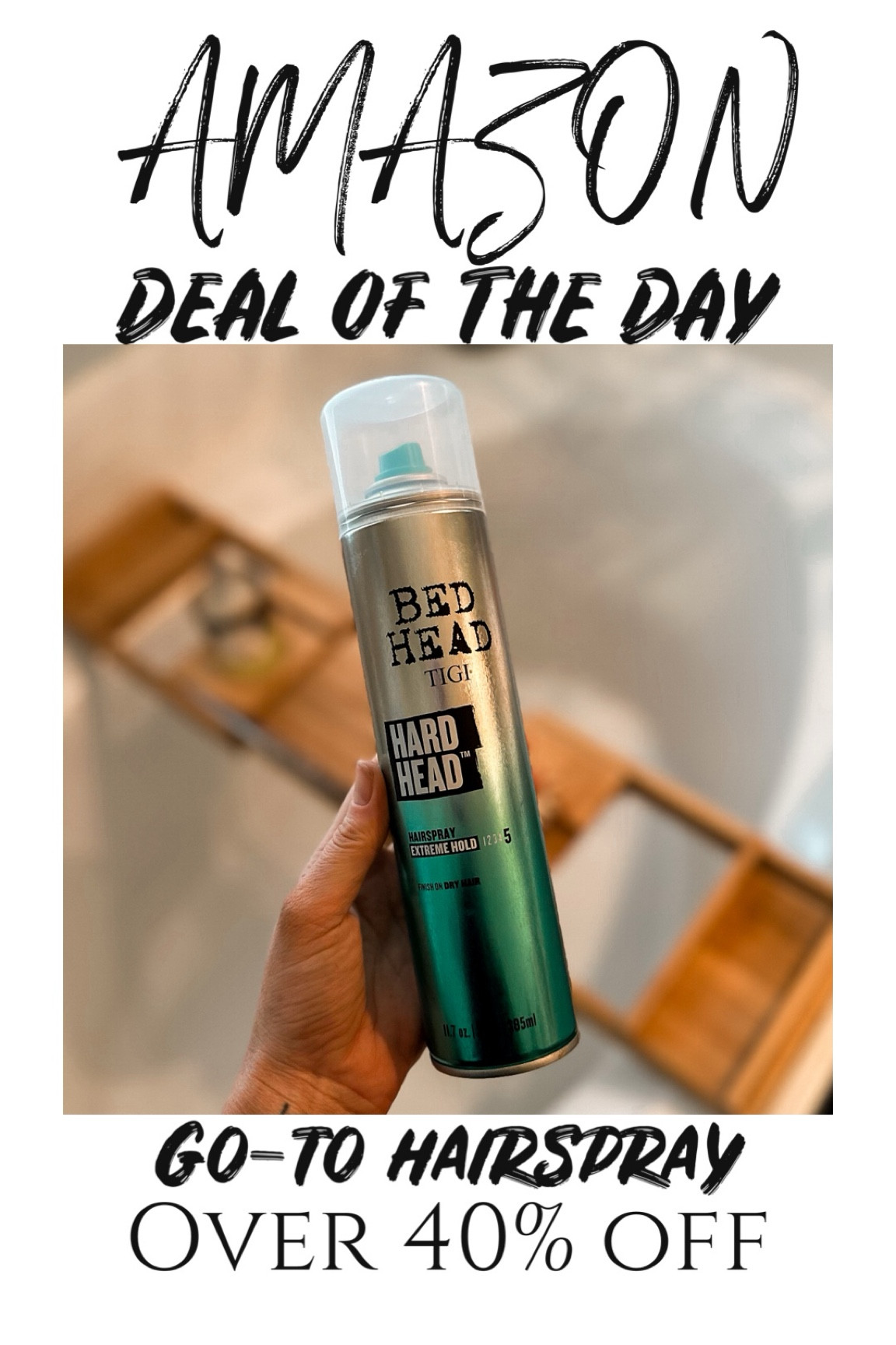 Amazon deal of the day 
Go-to hold hairspray only $12 
Over 40% off 

#LTKSaleAlert #LTKBeauty #LTKFindsUnder50