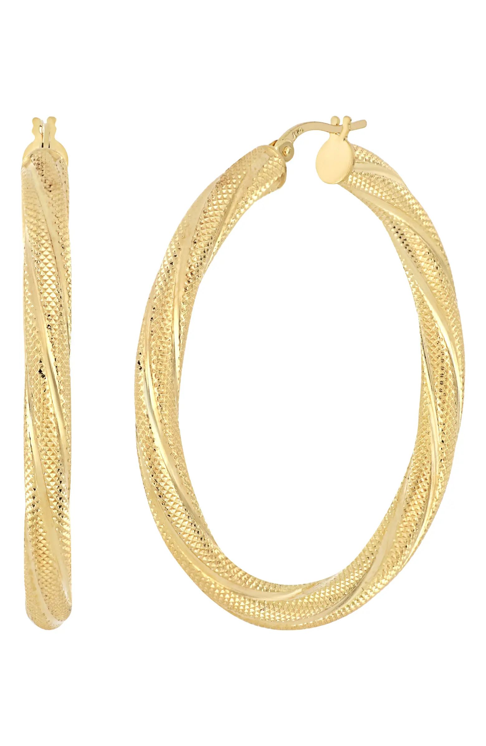 Bony Levy Katharine 14K Gold Twisted Hoop Earrings | Nordstrom | Nordstrom