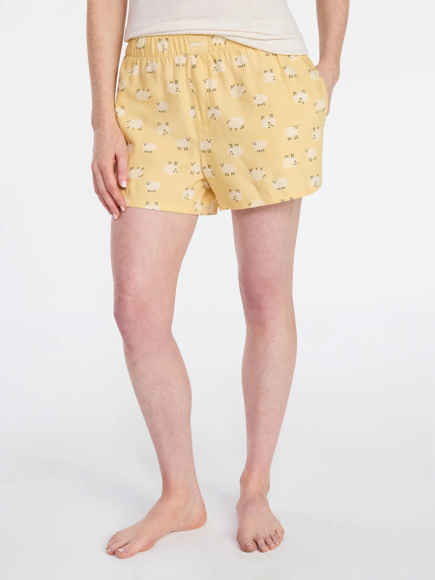 Joyspun Women's Woven Pajama Boxer Shorts, 3'' Inseam, Sizes XS-3X | Walmart (US)