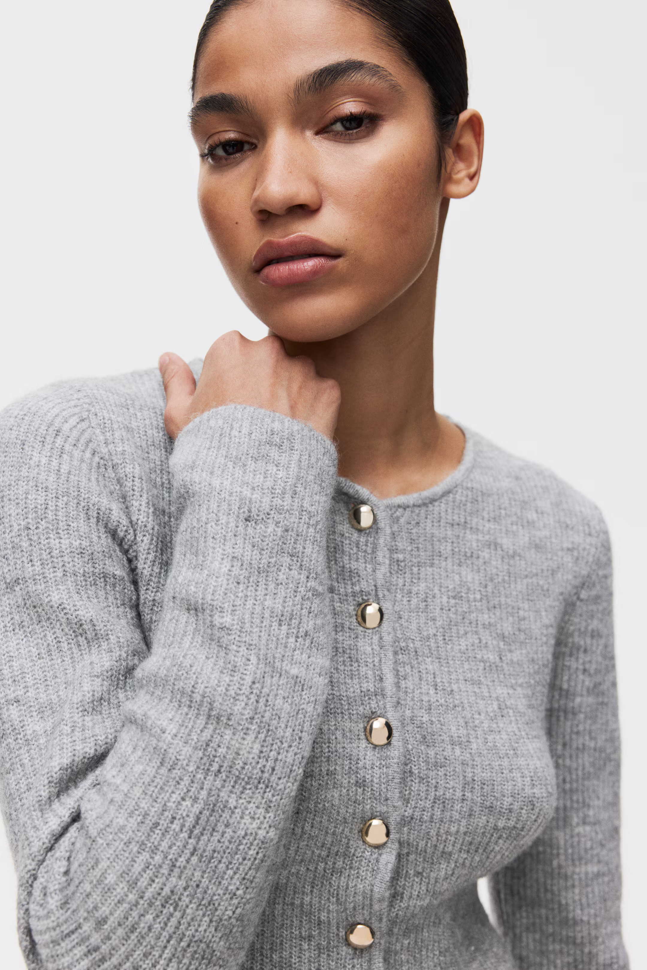 Rib-Knit Peplum Cardigan | H&M (US + CA)