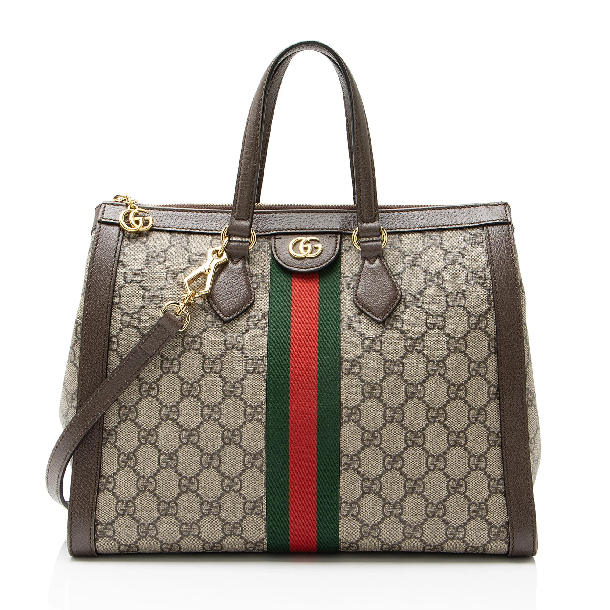 Pre-Owned Gucci GG Supreme Ophidia Large Zip Tote | Walmart (US)