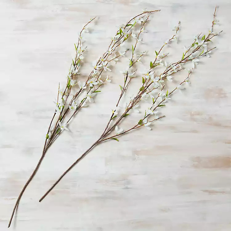 New!White Forsythia Stems, Set of 2 | Kirkland's Home