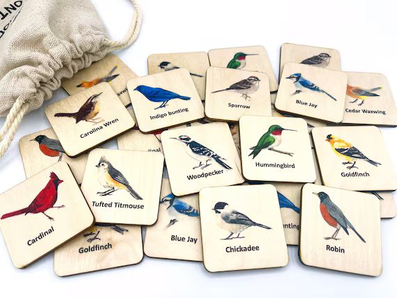 Wooden Birds Memory Game Montessori Toys Wood Animals | Etsy | Etsy (US)
