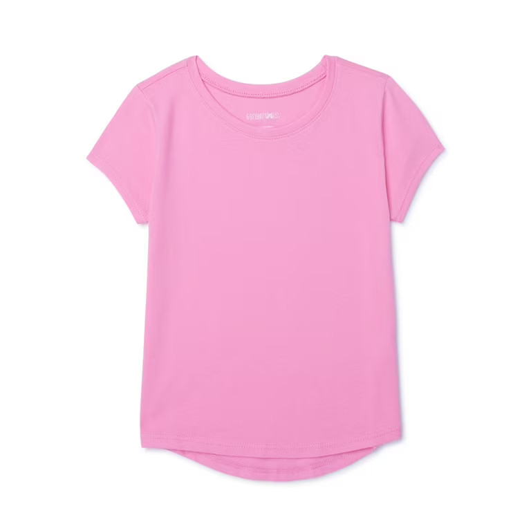 Garanimals Toddler Girl Short Sleeve Solid T-Shirt, Sizes 18M-5T | Walmart (US)