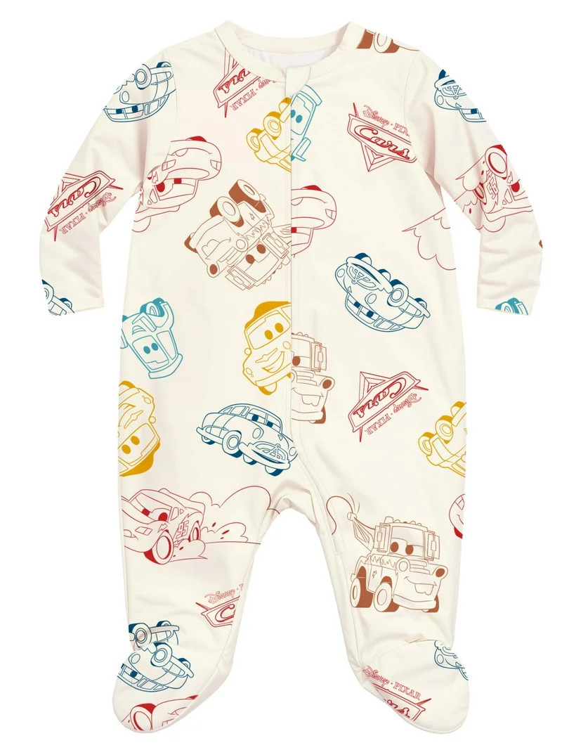 Cars Baby Boy Printed Long Sleeve Footed Sleep N Play, Sizes Newborn- 9 Months | Walmart (US)