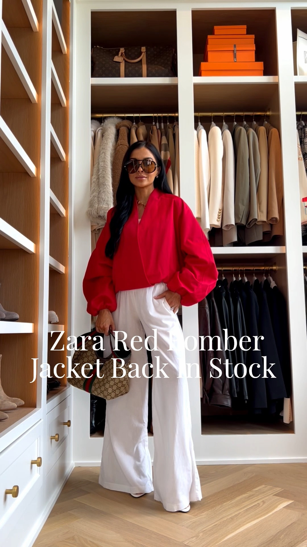 My Zara red bomber jacket sold out so fast last time I shared it but it’s back in stock! Such a great piece for Memorial Day weekend. I paired it with Target linen pants that look like Aritzia and my Gucci giglio bag.

#LTKSeasonal #LTKOver40 #LTKmomlife
