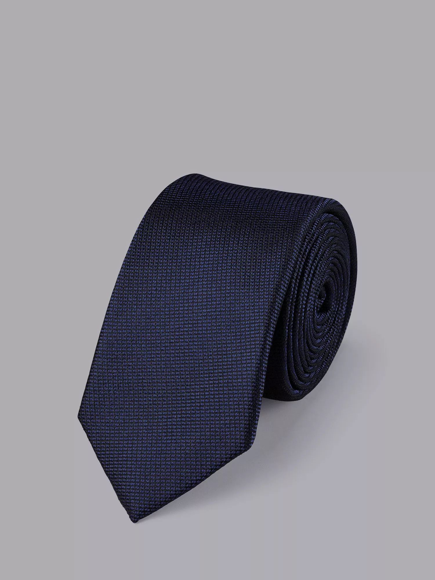 Charles Tyrwhitt Stain Resistant Slim Silk Tie, French Blue | John Lewis (UK)