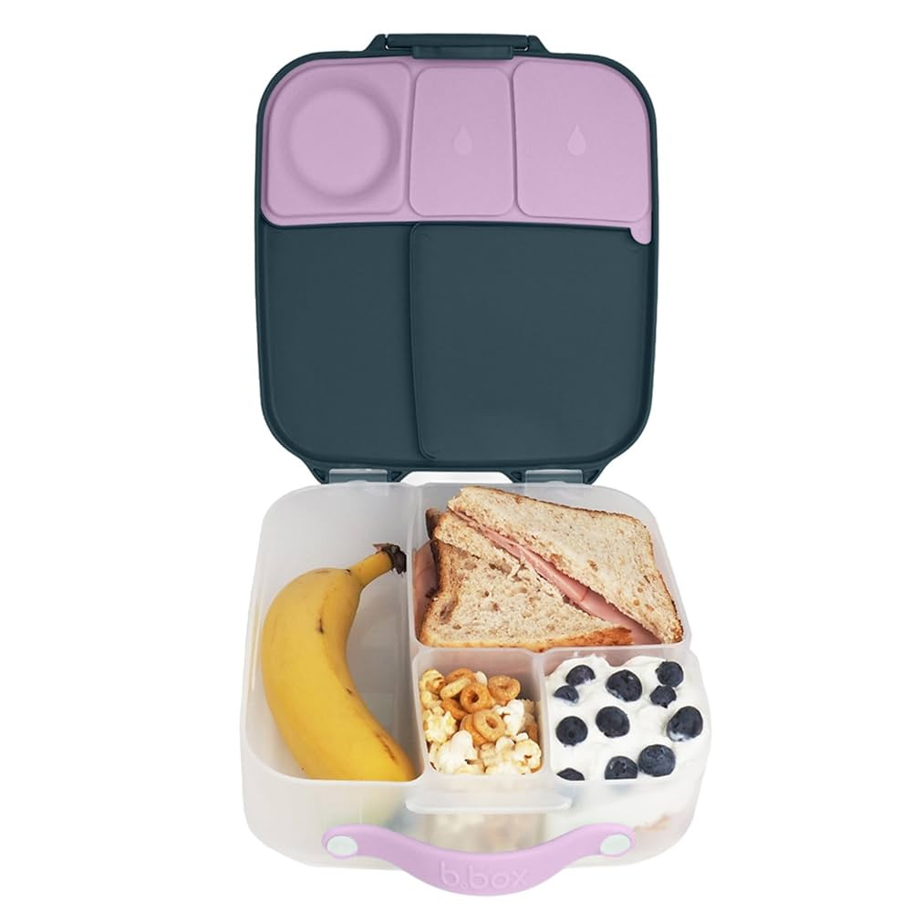 b.box Oversized Lunch Box for Kids: Bento Box with 4 Compartments (2 Leak Proof), Removable Divid... | Amazon (US)