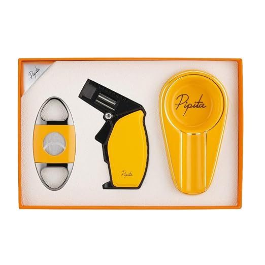 PIPITA Cigar Gift Set (3pcs/Set),Torch Lighter and Cigar Cutter and Ceramic Ashtray, Adjustable J... | Amazon (US)