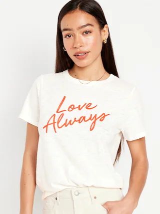 EveryWear Graphic Slub-Knit T-Shirt for Women | Old Navy (CA)