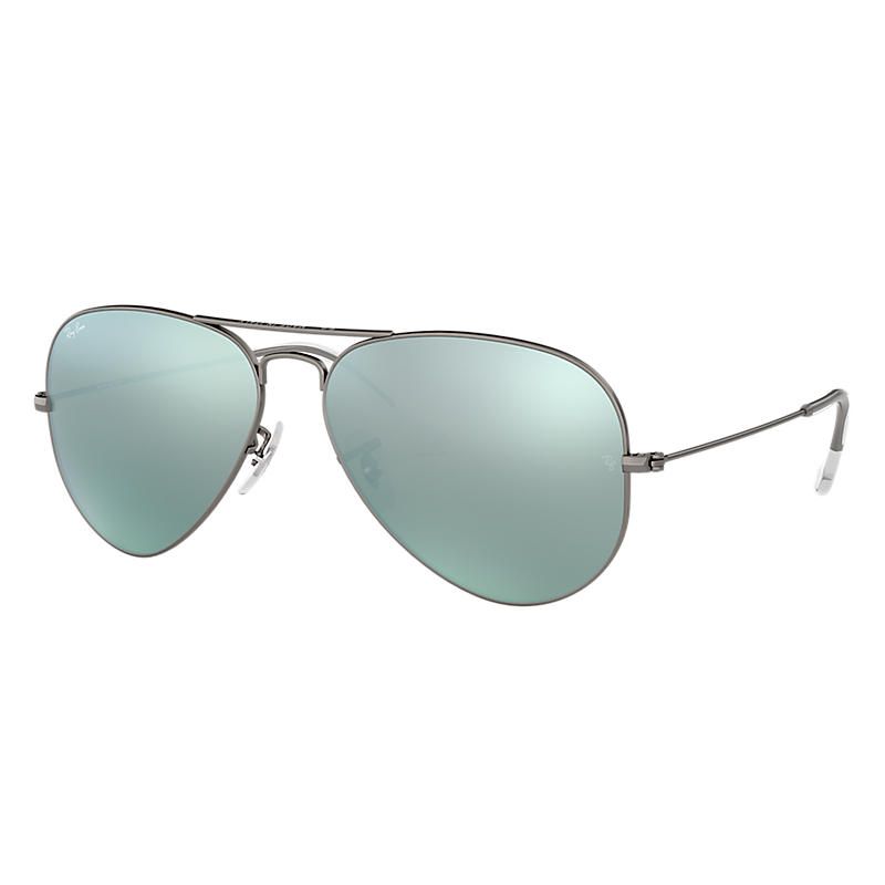 Ray-Ban Aviator Gunmetal Sunglasses, Gray Flash Lenses - Rb3025 | Ray-Ban (US)