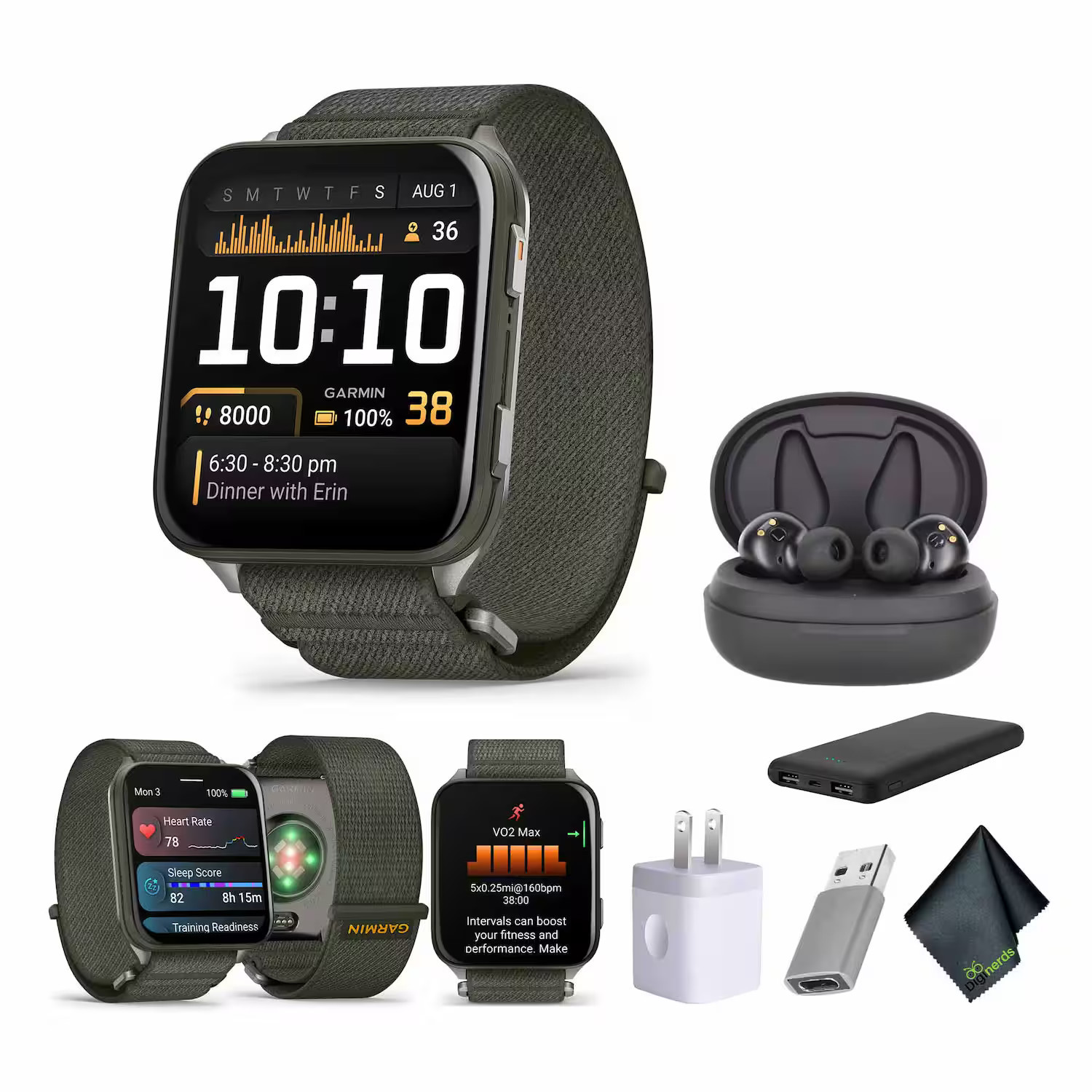 Garmin - Venu X1, Thin and Lightweight GPS Smartwatch, Moss with Titanium Caseback - may vary - (2025) | Best Buy U.S.