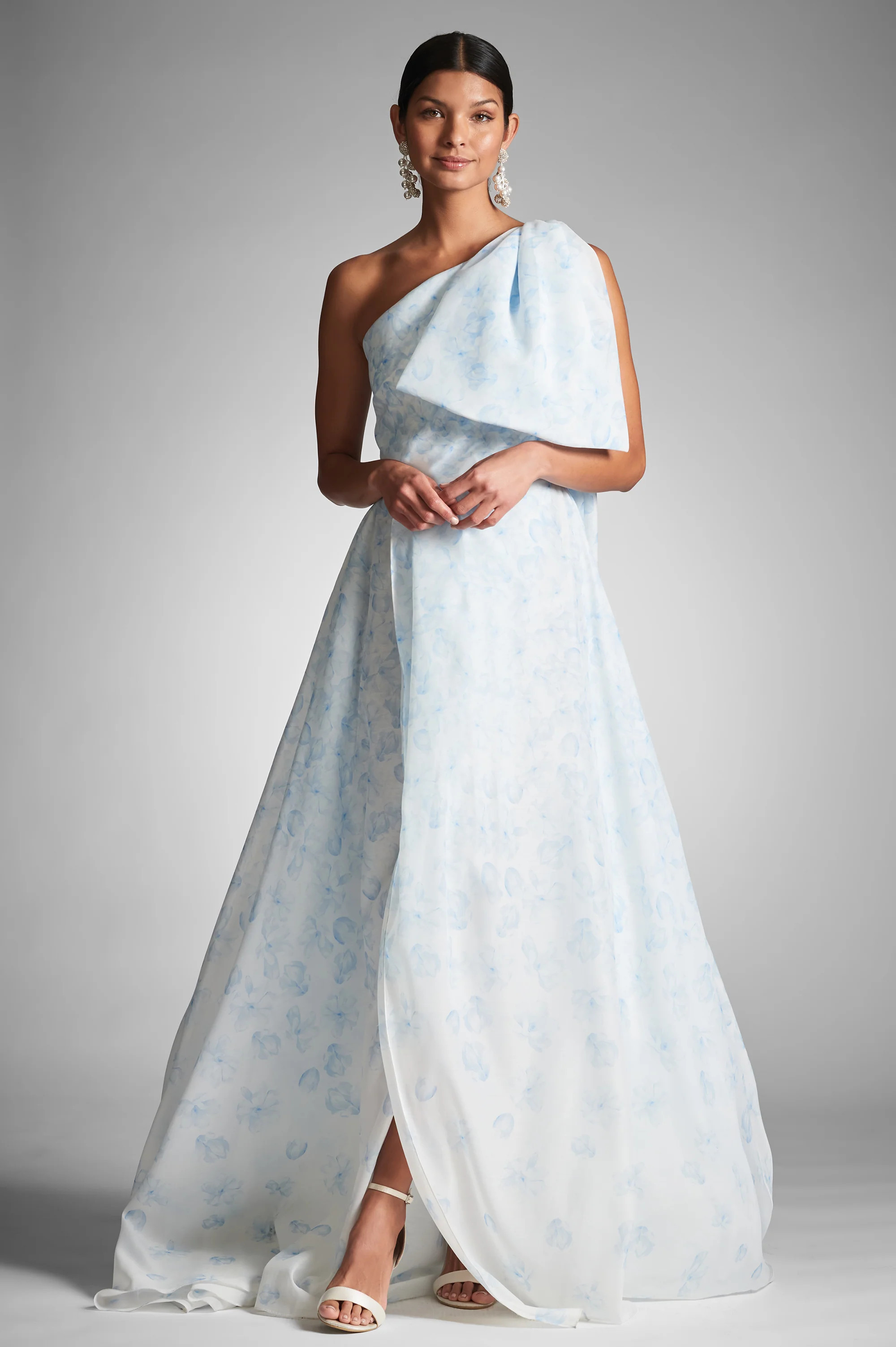 Anouk Gown - Blue Degrade Floral - Final Sale | Sachin and Babi