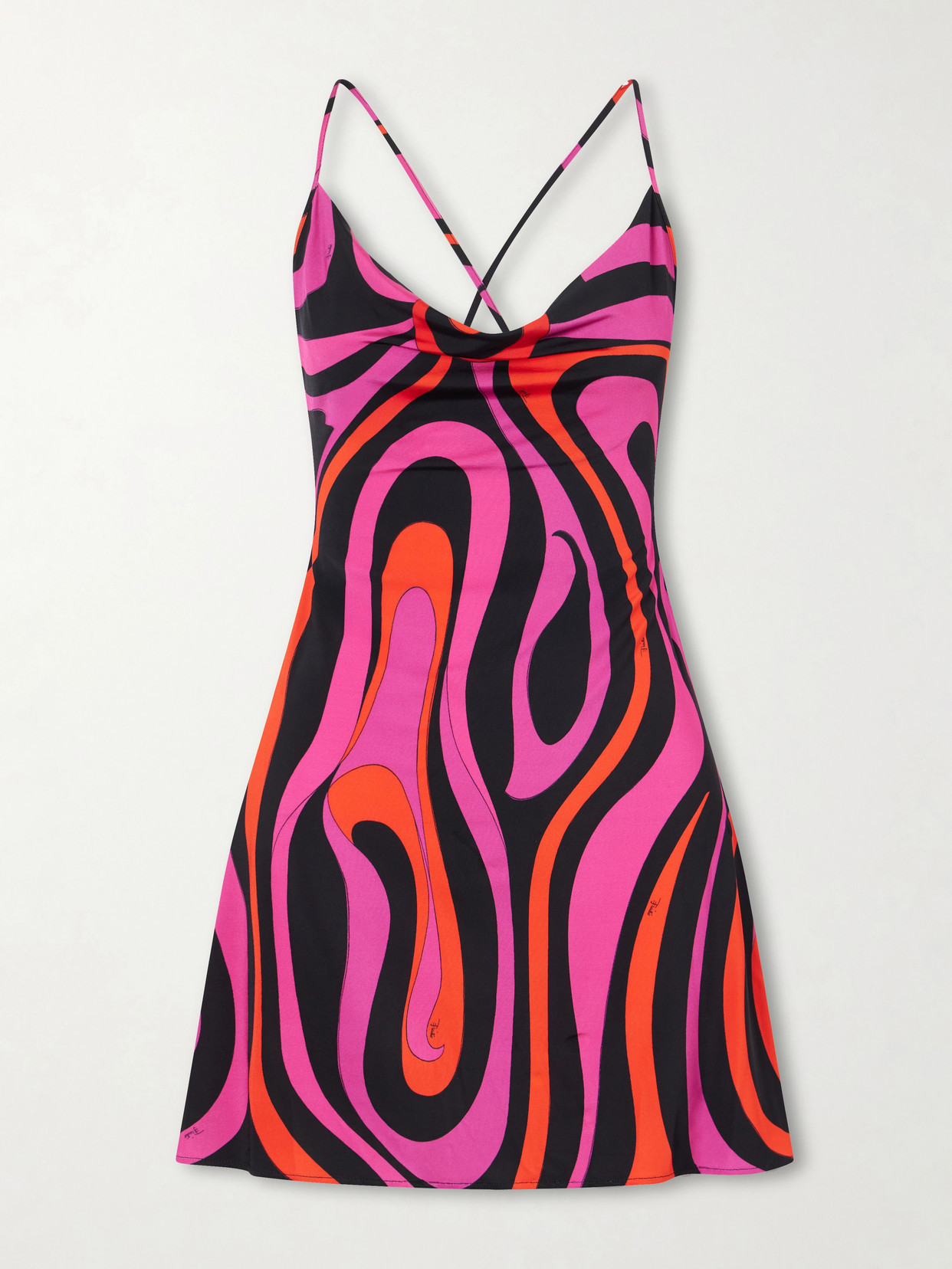 PUCCI - Printed Stretch-jersey Mini Dress - Pink | NET-A-PORTER (US)